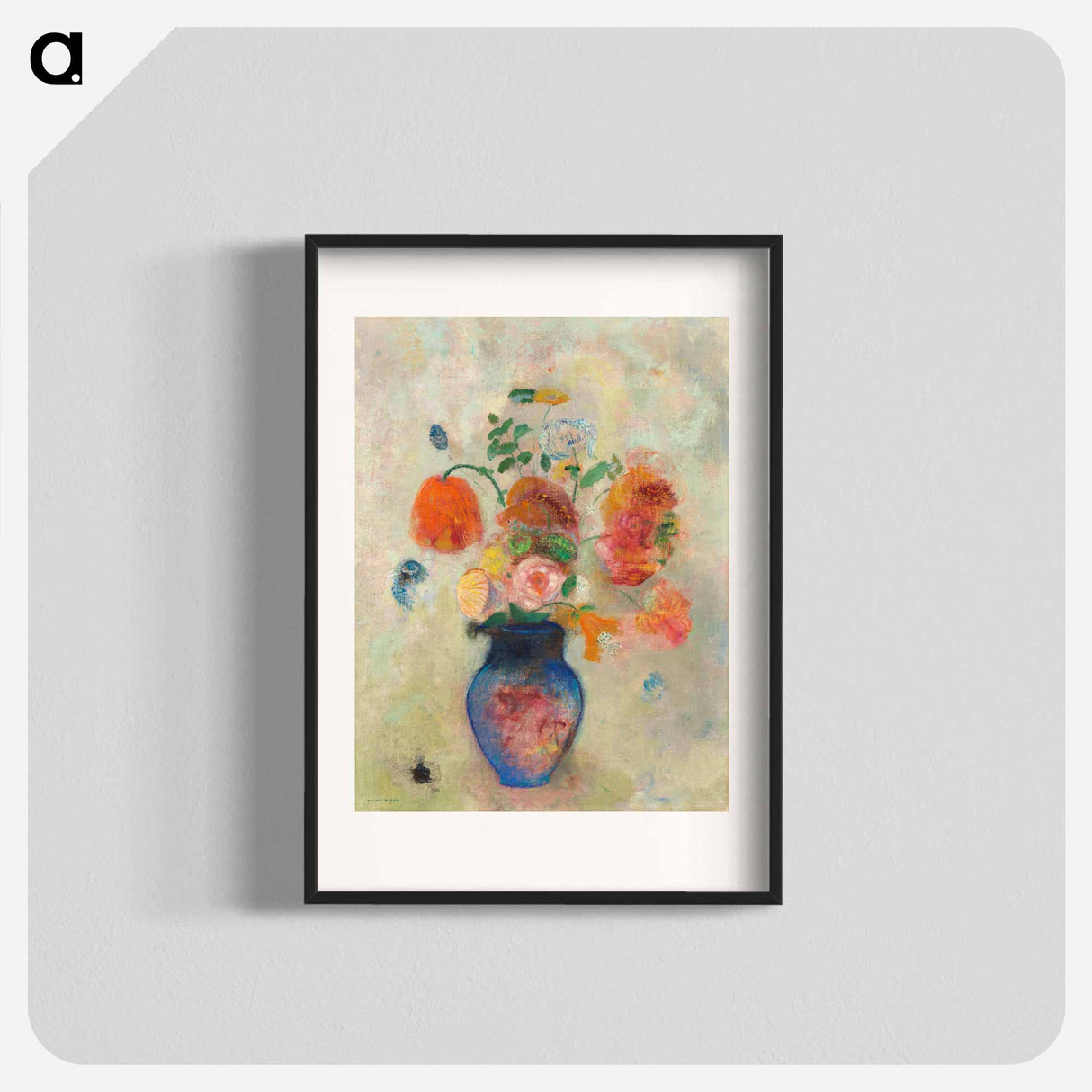 Large Vase with Flowers - オディロン ルドン Poster.