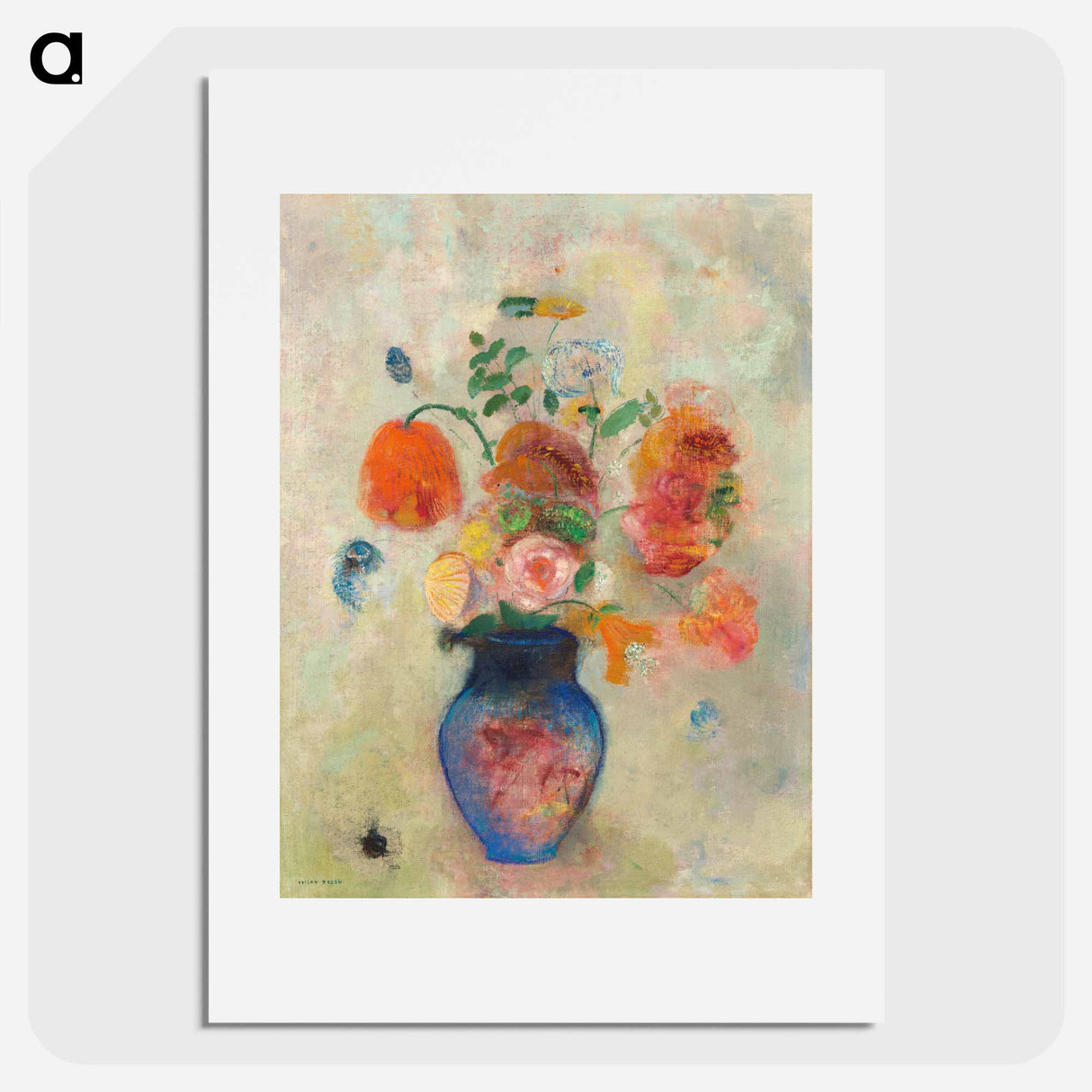 Large Vase with Flowers - オディロン ルドン Poster.