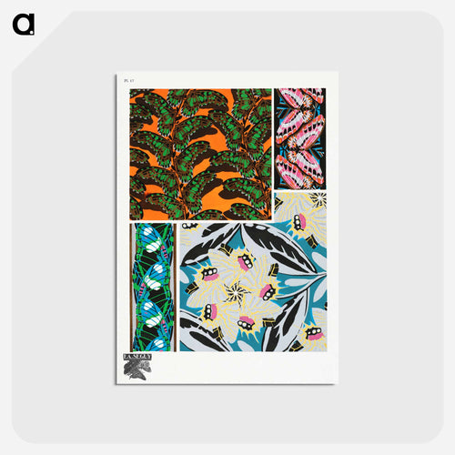 Papillons Butterflies Pattern
 - パピヨン Postcard.