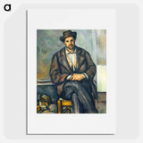 Seated Peasant - ポール セザンヌ Poster.