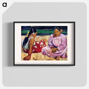 アートポスター-Tahitian Women on the Beach - ポール ゴーギャン Poster.