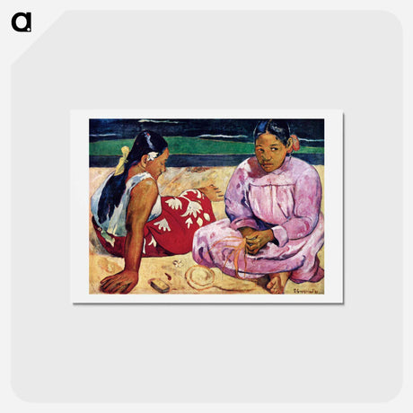アートポストカード-Tahitian Women on the Beach - ポール ゴーギャン Postcard.