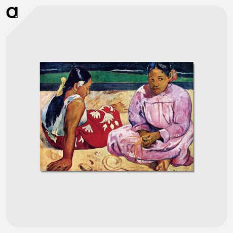 アートポストカード-Tahitian Women on the Beach - ポール ゴーギャン Postcard.