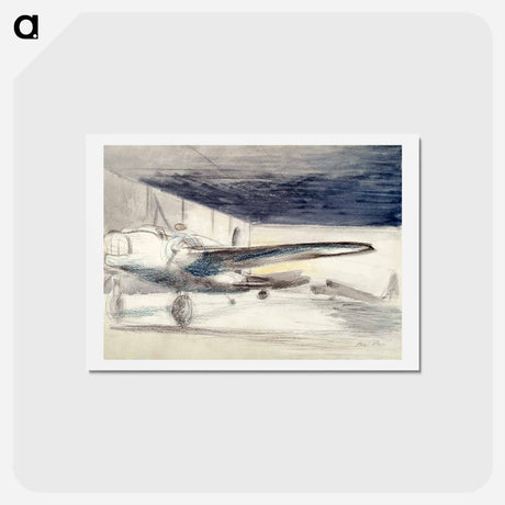 アートポストカード-Bomber Lair - ポール ナッシュ Postcard.