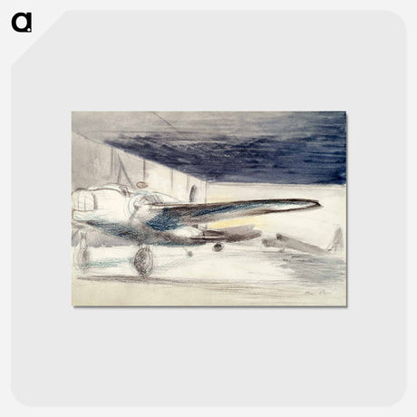 アートポストカード-Bomber Lair - ポール ナッシュ Postcard.