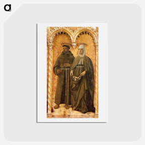 アートポストカード-St. Francis and St. Elizabeth - ピエロ デラ フランチェスカ Postcard.