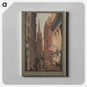 アートパネル-Trinity Church and Wall Street
 - レイチェル ロビンソン エルマー Canvas.