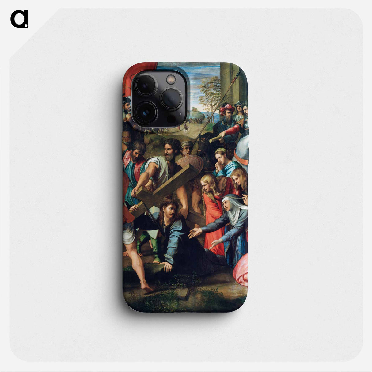 Raphael's Christ Falling on the Way to Calvary - ラファエロ サンティ Phone Case.