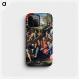Raphael's Christ Falling on the Way to Calvary - ラファエロ サンティ Phone Case.