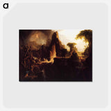 アートポストカード-Expulsion from the Garden of Eden - トーマス コール Postcard.