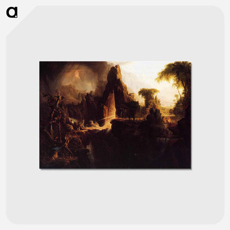 アートポストカード-Expulsion from the Garden of Eden - トーマス コール Postcard.