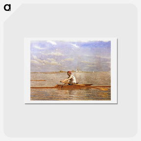 アートポストカード-John Biglin in a Single Scull - トーマス エイキンズ Postcard.