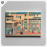 Interior of an American Steamship - 歌川よしかず Canvas.