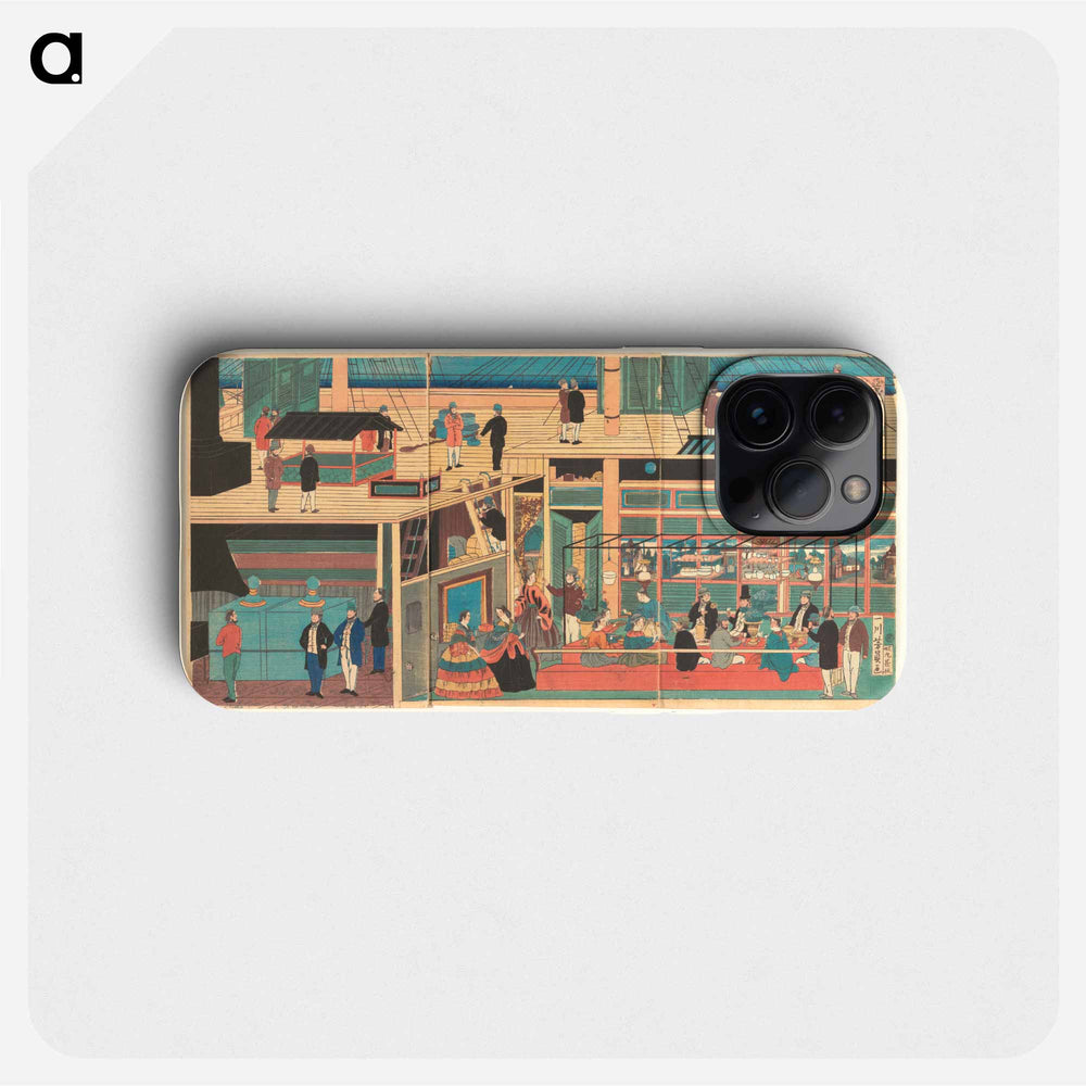 Interior of an American Steamship - 歌川よしかず Phone Case.