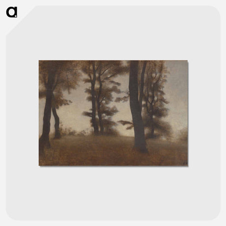 アートポストカード-Tree Trunks - ヴィルヘルム ハンマースホイ Postcard.