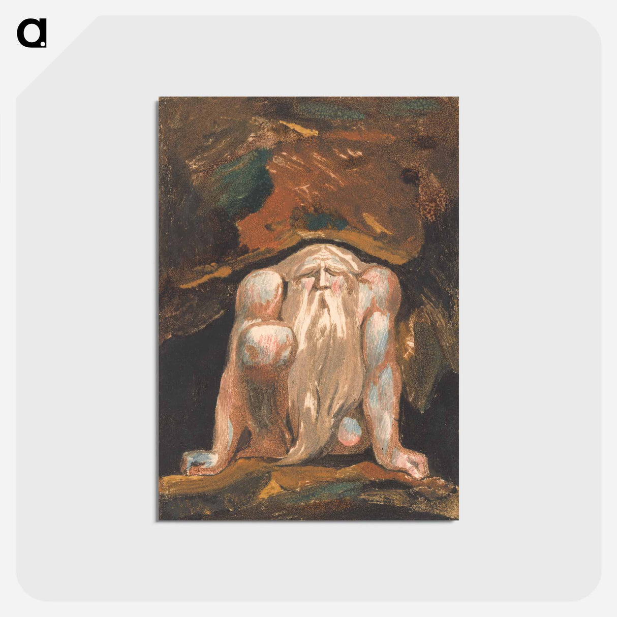 アートポストカード-The First Book of Urizen, Plate 8 - ウィリアム ブレイク Postcard.