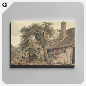 アートパネル-Backyard of a Cottage - ウィリアム ヘンリー ハント Canvas.