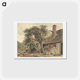 アートポストカード-Backyard of a Cottage - ウィリアム ヘンリー ハント Postcard.