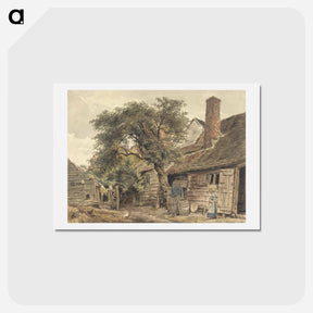 アートポストカード-Backyard of a Cottage - ウィリアム ヘンリー ハント Postcard.