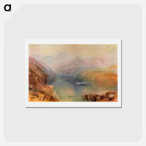 アートポストカード-Lake Lucerne - ウィリアム ターナー Postcard.