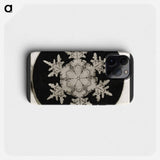 Wilson Bentley Photomicrograph of Stellar Snowflake No. 1018 - ウィルソン ベントレー Phone Case.