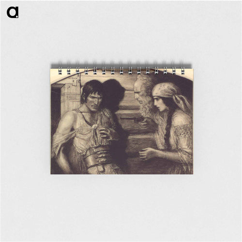 Old man and girl in Slav costume pointing pistol at man by Wladyslaw Theodore Benda - ウワディスワフ テオドール ベンダ Memo.