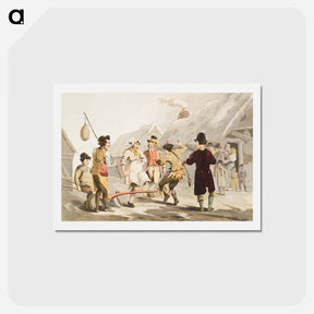 アートポストカード-Illustration of the fool plough - 19世紀のヨークシャー Postcard.