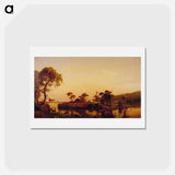 アートポストカード-Gosnold at Cuttyhunk - アルバート ビアスタット Postcard.