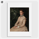 Portrait of the artist's sister ellen edelfelt - アルバート エーデルフェルト Poster.