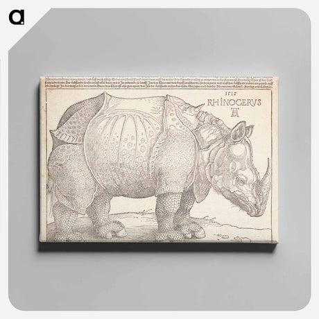 アートパネル-The rhinoceros - アルブレヒト デューラー Canvas.