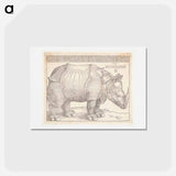 アートポストカード-The rhinoceros - アルブレヒト デューラー Postcard.