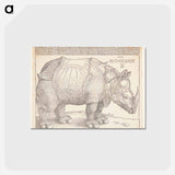 アートポストカード-The rhinoceros - アルブレヒト デューラー Postcard.