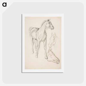 アートポストカード-Horse, Hevosia - アルフレッド ウィリアム フィンチ Postcard.
