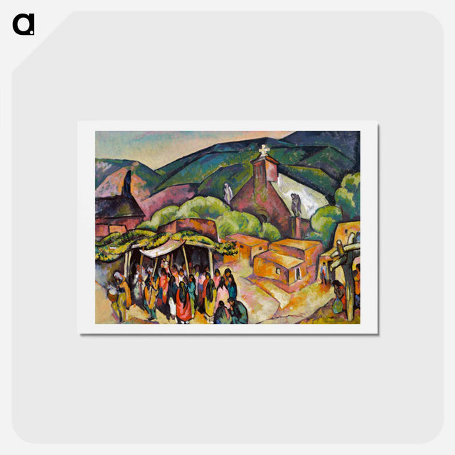 アートポストカード-Feast Day: San Juan Pueblo - 不思議の国のアリス Postcard.