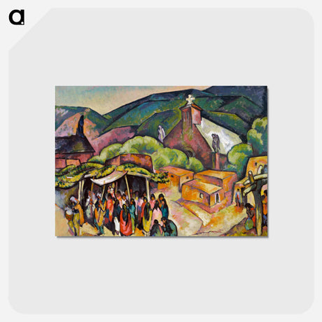 アートポストカード-Feast Day: San Juan Pueblo - 不思議の国のアリス Postcard.