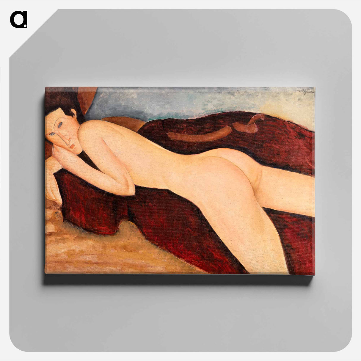 Reclining Nude from the Back - アメデオ モディリアーニ Canvas.