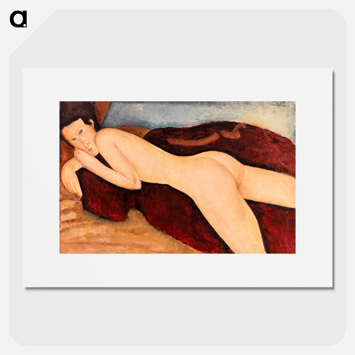 Reclining Nude from the Back - アメデオ モディリアーニ Poster.