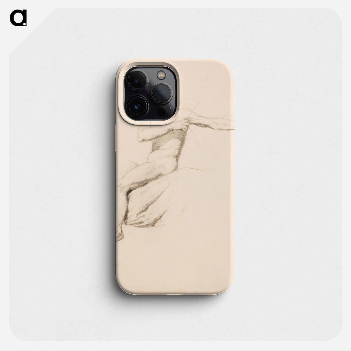 Jousi mukanaan ratsastava alaston mies - アンダース エクマン Phone Case.
