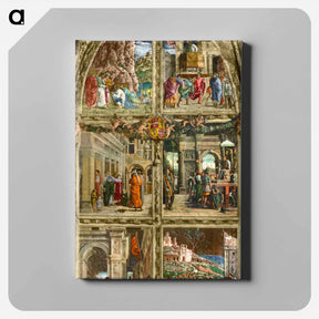 アートパネル-Scenes from the Life of St. James (reconstruction from coloured black-and-white photos) - アンドレア マンテーニャ Canvas.