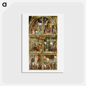 アートポストカード-Scenes from the Life of St. James (reconstruction from coloured black-and-white photos) - アンドレア マンテーニャ Postcard.