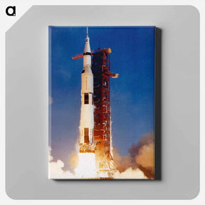アートパネル-Saturn V launch vehicle - アポロ月面着陸 Canvas.