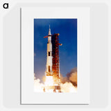 Saturn V launch vehicle - アポロ月面着陸 Poster.