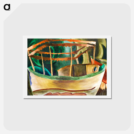 アートポストカード-Fishboat - アーサー ダヴ Postcard.