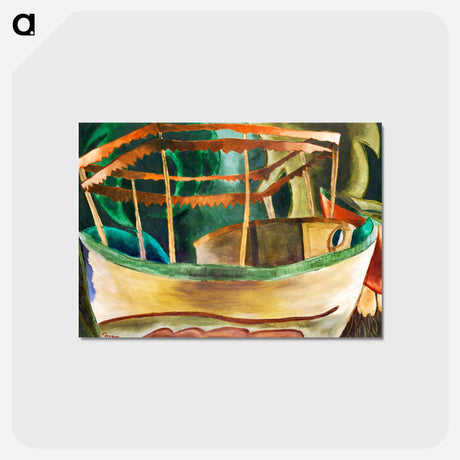 アートポストカード-Fishboat - アーサー ダヴ Postcard.
