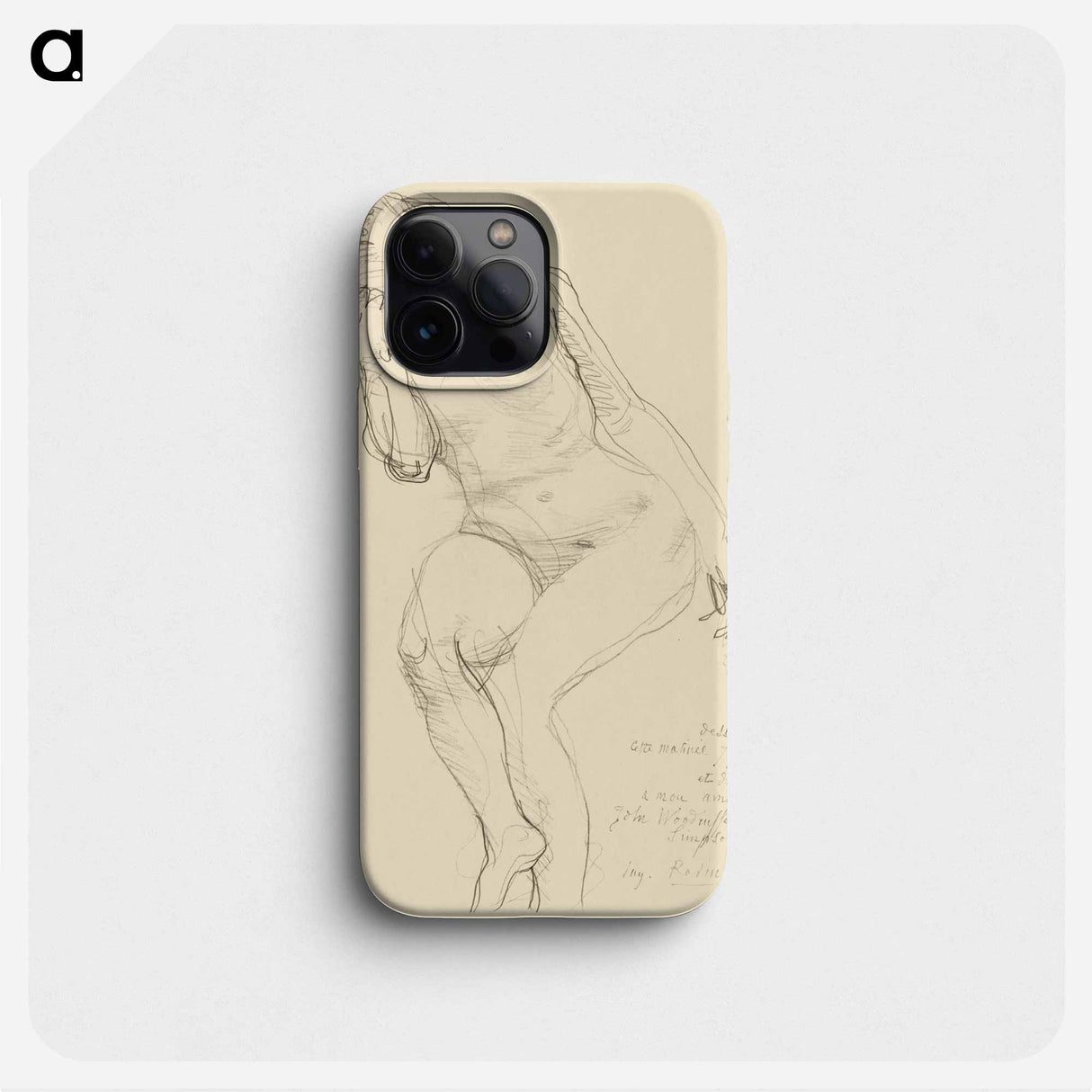 Seated Female Nude Leaning to the Left - オーギュスト ロダン Phone Case.