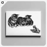 アートパネル-Kittens and Toad
 - 大英図書館 Canvas.