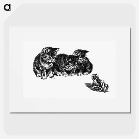 アートポスター-Kittens and Toad
 - 大英図書館 Poster.