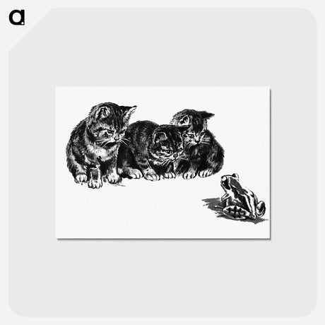アートポストカード-Kittens and Toad
 - 大英図書館 Postcard.
