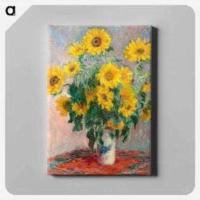 アートパネル-Bouquet of Sunflowers - クロード モネ Canvas.