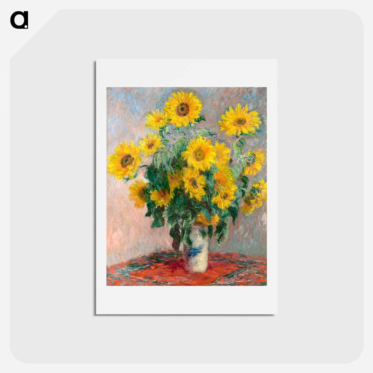 Bouquet of Sunflowers - クロード モネ Postcard.